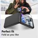 for Motorola Razr 2024/ Razr 2025 Case with Built-in Screen Protector, Slim Fit, Hard Ultra-Thin Black Phone Cases for Moto Razr 2025/Razr 2024,Black
