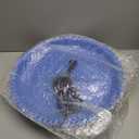 Daoeny Heated Bird Baths for Outdoors, Upgraded 100W Thermostatically Controlled Heated Bird Bath for Deck Railing, Heated Bird Bath for Outside Winter Garden Yard Patio Decor (Blue)