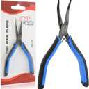 Fish Bone Pliers/Tweezers Stainless Steel Curved With Non-Slip Grip Black
