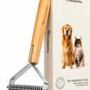 Freshly Bailey Dematting Comb for Cats and Dogs, Mat Remover and Deshedding Grooming Tool, Safe Detangler for Matted Fur, Double Sided Undercoat Rake