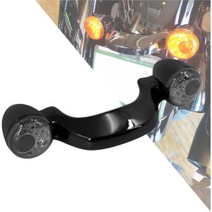 HDBUBALUS Motorcycle Integrated Turn Signals Brake Light Running Lamp Down Light Bar Fit for Harley Touring Street Road Glide 10-23 FLHT 19-22 FLHRXS 17-25 (Gloss Black Housing)