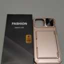 for iPhone 12 Pro Max & 13 Pro Max Case Wallet with Card Holder (4-5 Cards), Military Grade Drop, Slide Camera Cover, Shockproof Heavy Duty Men Women Phone Case for iPhone 12 Pro Max, Rose Gold