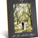 Engagement 4x6 Picture Frame, Wedding Photo Frames, Newly Engaged Gifts for Couples Bride Groom, Let the Adventure Begin Engagement Picture Photo Frames for Desk Decor