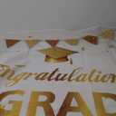 Yeele Congrats Grad Graduation Backdrop Golden White Balloon Gift Congratulations Class of 2025 Student Graduate Prom Party Decorations Background Celebration Birthday Banner Photo Booth 10x8ft (Cream)