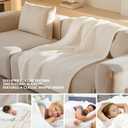 Cotton Waffle Weave Blanket Soft Woven Lightweight Breathable Bed Blanket Queen Size for Layering Any Bed, Couch Sofa, Home Decor for All Season (White - 90"x 90" INCHES)