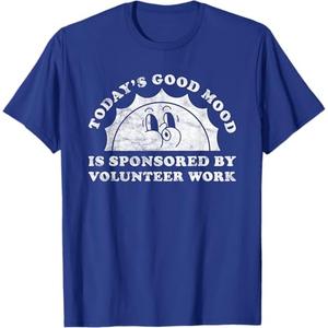 Funny Cute Retro Vintage Volunteer Work or Volunteer Worker T-Shirt, Size S