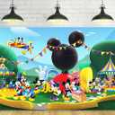 Clubhouse Birthday Backdrop for Party Decorations Background for Party Cake Table Decorations Clubhouse Theme Banner 5x3ft