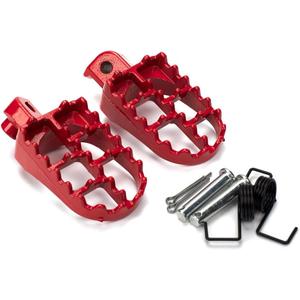 XINGWU Dirt Bike Footrest, Aluminium Footpegs Pedals, for XR50R PW50 CRF70 TW200 KLX110 CRF50 50cc 70cc 90cc 110cc 125cc TaoTao Motorcycle Part (STANDARD, Red)