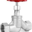 1" NPT Stainless Steel S-Type Globe Valve, Accurately Adjust Flow Rate Heavy Duty Threaded Manual Rotary Sluice Shut-off Valve for Water, Oil, Gas, Industrial Piping, and HVAC Systems (1", DN25)