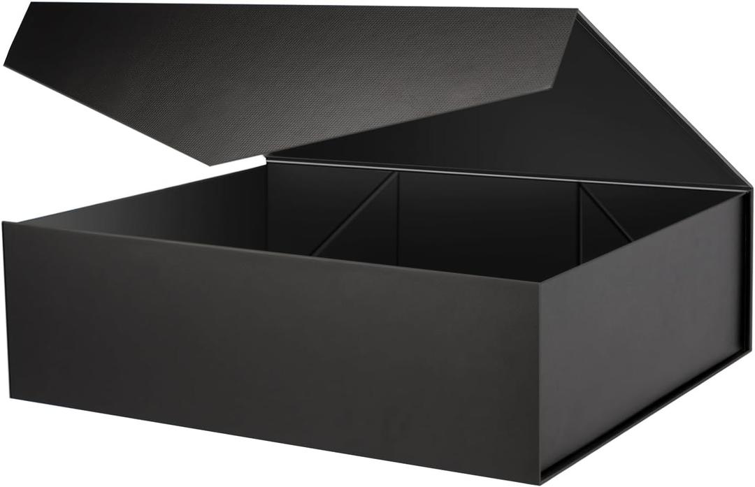 Extra Large Black Gift Box Magnetic Lid 17x14.5x5.5in, 1 Count