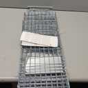 Folding Collapsible Humane Live Animal Cage Trap No-Kill Trapping Kit for Humane Catch Release Rodent Rabbits, Stray Cat, Squirrel, Raccoon, Opossum, All Fit Sized Animals, 2-Door 26" x 9.5" x 10.2" (Silver)