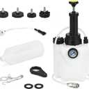 3L Manual Brake Bleeder Fluid Pump with 1L Brake Bleed Bottle and 4 Master Cylinder Adapters,Professional Brake Bleeder Kit Suitable for Most Brake Mast Cylinder Reservoirs