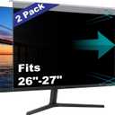 2 Pack Computer Privacy Screen Shield Compatible for 26/27 Inch 16:9 Widescreen Desktop Monitor - Anti Glare & Blue Light Filter - Hanging Design for Easy On/Off