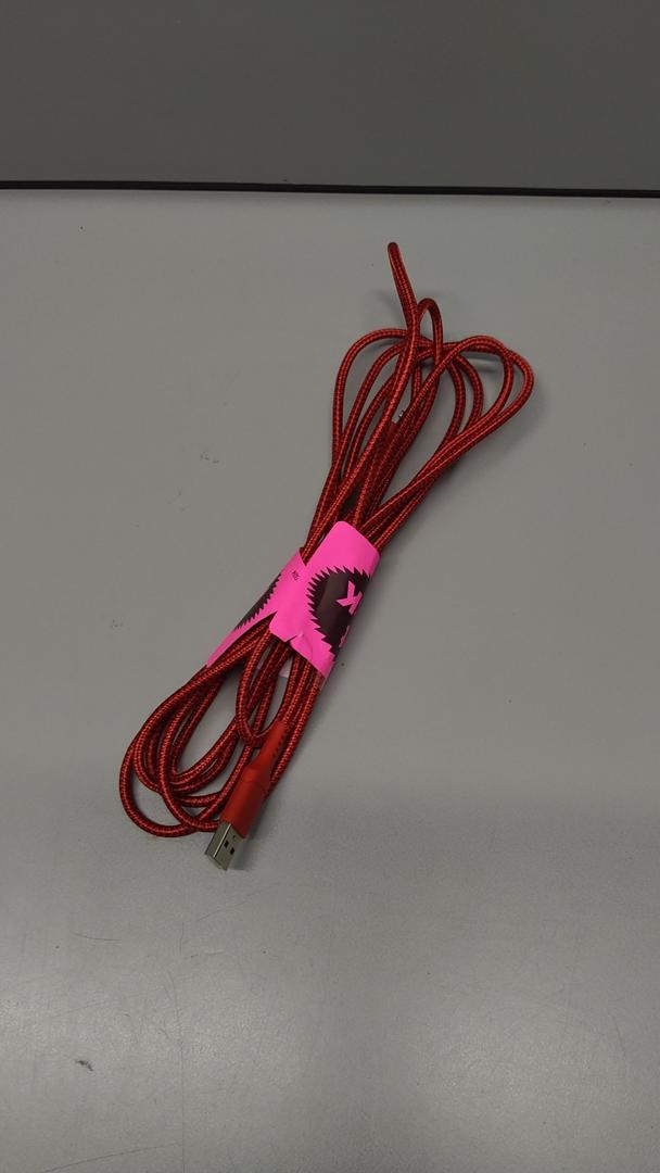 Charge & Sync Cable For Apple 8 - pin. 10ft. For iPhone 14 and Older. Red