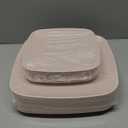 60PCS Pink Square Plastic Plates Disposable - Heavy Duty Party Plates Include 30 Dinner Plates,30 Dessert Plates for Parties&Weddings