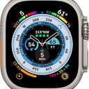 Apple Watch Ultra [GPS + Cellular 49mm] Titanium Case with Midnight Ocean Band, One Size
