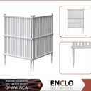 45.5in H x 36.5in W (2 Panels) No Dig Enclo Wilmington White Vinyl Privacy Screen, Outdoor Privacy Panels, Trash Can Enclosure, Air Conditioner Fence, Pool Equipment Enclosure, ZP19008