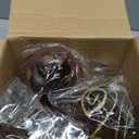 Suzile 18 Pcs Velvet Christmas Tree Ornaments Flocked Christmas Ball Decorations Xmas Balls Holiday Hanging Ornaments for Xmas Tree Wreath Garland Holiday Fireplace Decoration (Dark Brown)