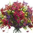 Grunyia 20 Bundles Artificial Flowers Outdoor No Fade UV Resistant Fake Plastic Flowers Faux Plants for Garden Patio Porch Window Box Home Wedding Farmhouse Hanging Dcor 13.8 in