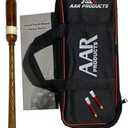 AAR Long Bagpipe Practice Chanter Length 21" Natural color Rosewood Scottish Highland Reeds, Bag & Book (Brown with Sole Mounts)