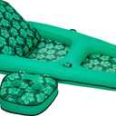 Aqua Campania Ultimate 2-in-1 Pool Float Lounge – Extra Large – Inflatable Pool Floats for Adults with Adjustable Backrest & Cupholder Caddy