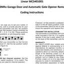 Linear MCS412001 Multi-Code 2-Channel Visor Transmitter, Original Version,Soft Gray
