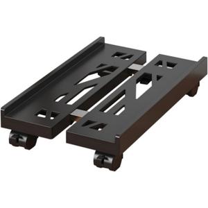 CPU Stand Desktop Tower Stand Adjustable CPU Stand Trolley Mobile PC Host Box Stand with Rolling Casters Metal Expandable CPU Stand Suitable Computer Tower Stand (Black)
