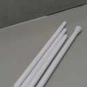 Tension Curtain Rod 30 to 64 Inch White Adjustable Curtain Rods No Drilling Expandable Pressure Spring Tension Curtain Rod 7/8" Spring Loaded Curtain Rods For Windows Bedroom Closet Doorway Door