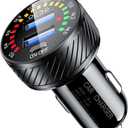 KEWIG Car Charger, 36W Fast Car Charger Adapter, Dual USB Car Fast Charge with Colorful Voltmeter & ON/Off Switch