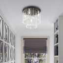 Livex Lighting 5 Light Black Flush Mount, 13.75 x 13.75 x 13.75