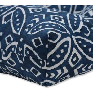 Pillow Perfect Outdoor/Indoor Merida Indigo Blue Tufted Loveseat Cushion, 39" x 21"