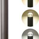 OSTEK LED Bollard Landscape Lights 24W 42Inch Outdoor Modern Pathway Light, 3CCT Selectable (3000K/4000K/5000K) IP65 Rated Commercial Landscape Lighting Fixture for Garden, Pathway, Driveway, 120-277V