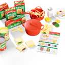 Melissa & Doug Prepare & Serve Pasta Set with Toy Food & Kids Play Kitchen Accessories, Montessori-Inspired Preschool Learning Toys for Girls & Boys 3+