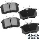 cciyu D1017 4pcs Rear Ceramic Brake Pads Kits 2010-2012 For Audi,2013-2019 For Volkswagen
