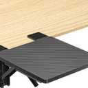 suptek Ergonomics Desk Extender Tray, 9.5"x9.1" Clamp on Table Mount Arm Wrist Rest Shelf, 90 Foldable Computer Arm Rest for Desk, Carbon Fiber, DSF3