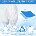 Nuanchu 2 Pcs Unisex Washable Adult Diaper Cover Reusable Leakproof Incontinence Underpants for Incontinence Supplies (M Size)