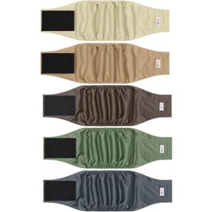 5 Pack Dog Diapers Male Reusable, Premium Belly Bands for Dogs, High Absorbing Male Dog Pee Wraps for Doggie in Incontinence or Excitable Urination Gray,Green,Brown M