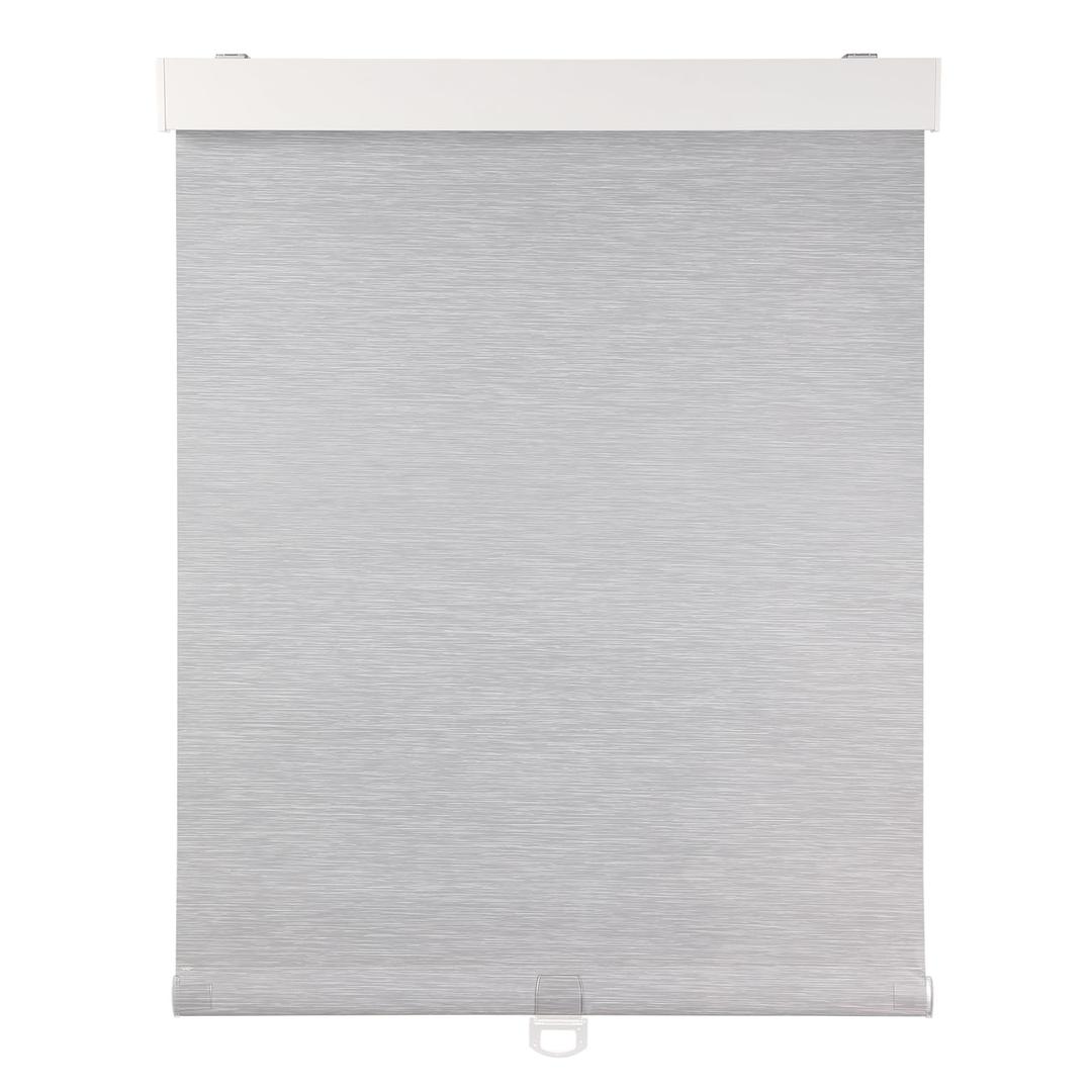 OCTO Cordless Blackout Roller Shades for Indoor Windows,Free-Stop Shade with Valance,Thermal Insulated Woven Fabric,UV Protection，Blinds for Home，Office，Easy to Install(72" H x 28" W, Grey)