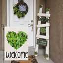 6 x CROWNED BEAUTY St Patricks Day Garden Flag Shamrocks Heart 12x18 Inch Double Sided for Outside Green Small Burlap Welcome Holiday Yard Decoration