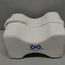 Everlasting Comfort Memory Foam Knee Pillow for Side Sleepers  Sciatica Pain Relief Pillow, Removable Strap Support  Leg Pillows for Sleeping Alignment, Knees, Back & Hip Cushion (Standard, White)