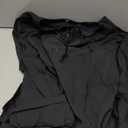 Men's Fashion Cotton Linen Shirt Long Sleeve Solid Color Ethnic Beach Yoga Top (Large, Black)