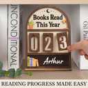 Books Read This Year Counter Valentines Day Gifts For Women Readers, Personalized Book Counter Tracker Bookshelf Decor, Bookish Gifts Accessories For Book Lovers, Bookworm, Bookclub Stocking Stuffers