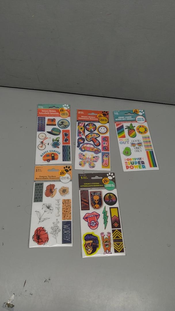 Sensory Stickers Autocollants Sensoriels Texture Stickers 5 Pack