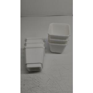 6" Square Plastic Plant Pots,White Nursery Pots with Saucers,Seedling Nursery Transplanting Planter Container for Plants,Garden,Flower,Home,Office,Balcony Decor,Indoor,Outdoor 6pcs