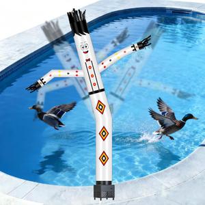 Pool Bird Deterrent Scarecrow Protector, 7 ft, Automatic Swinging and Make a Sound, Keep Birds/Ducks/Heron/Pigeons/Goose/Woodpecker/Crow/Sparrow Away, Widly Used for Pool,Backyard, Boats House Roofs-M