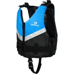 Owntop Swim Vest Youth, Ultra Thin Swim Jacket Kids 75-125 lbs, Comfortable Crotch Strap Buckles Zipper, Swimming Training, Kayak, Boating, Watersports (Blue, XS/ S)