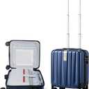 Hanke 16 inch Underseat Carry on Suitcases with Wheels,Lightweight Hard Shell Carry on Luggage with Wheels for Weekender, Small Suitcase,Travel Luggage Christmas Gifts for Birthday （Dark Blue）