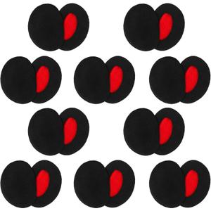 Bencailor 10 Pairs Bandless Ear Muffs Fleece Windproof Unisex Thick Covers for Men Women Winter (Black)
