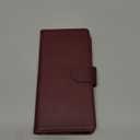 SUANPOT for Samsung Galaxy S21 6.2"(Non S21+) with RFID Blocking Leather Wallet case Credit Card Holder,Flip Folio Book Phone case Shockproof Cover Women Men for Samsung S21 case Wallet Wine Red