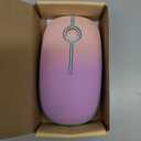 Unipows Wireless Mouse  2.4G Slim Portable Computer Mouse with Nano Receiver, Less Noise Mobile Optical Mice for Notebook, PC, Laptop, Computer, Mac (Gradient Pink to Purple)
